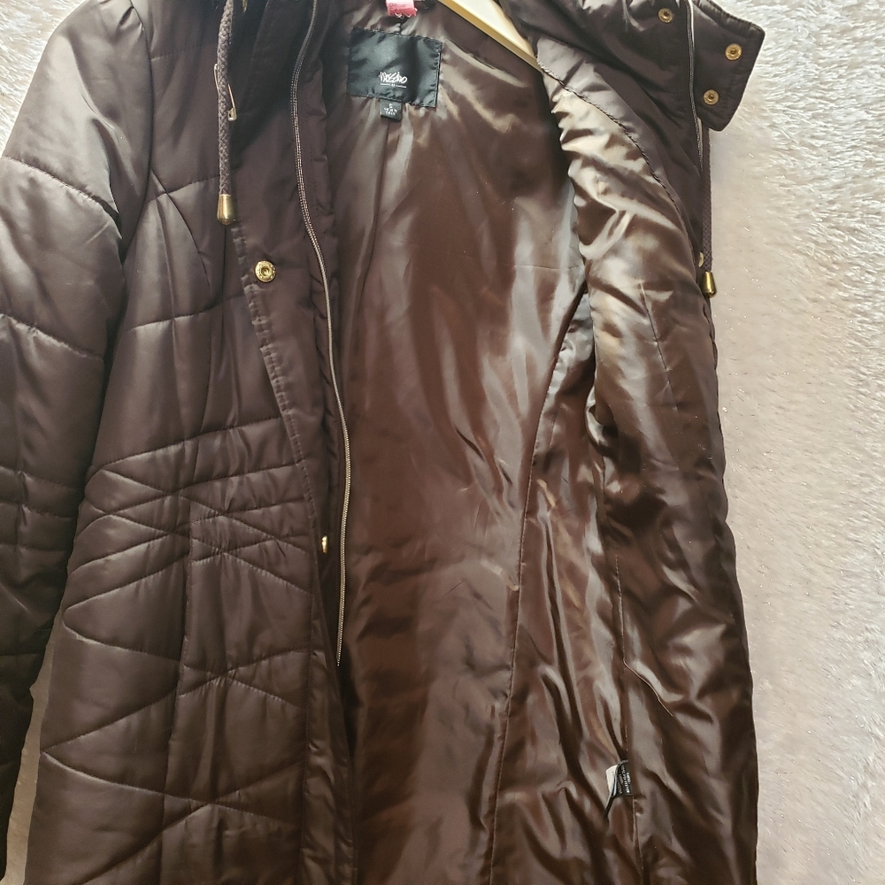 Mossimo Brown/Gray Long Puffer Jacket - image 3